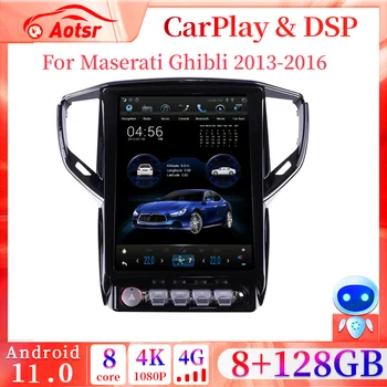 8 + 256 ГБ Android 11,0 Для Maserati Ghibli Вертикальный экран Tesla PX6 Автомобильный Радио Мультимедийный плеер GPS Навигация CARPLAY DSP 4G LTE