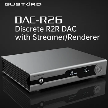 Gustard DAC-R26 Дискретный ЦАП R2R с устройством визуализации Стримеров Roon XMOS USB DSD512 PCM768K IIS DSD1024 k2 Clock Lan 1-битный ЦАП