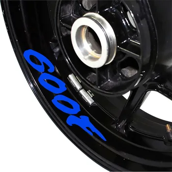Логотип 600F Мотоциклетное колесо Светоотражающая наклейка Аксессуары Для Мото Шин Декоративные водонепроницаемые наклейки для Honda 600 F 600f