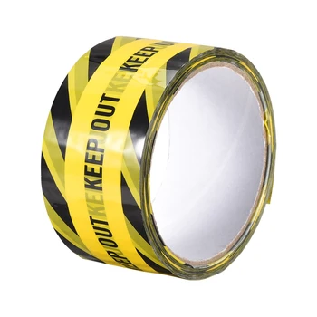 Предупреждающая лента Uxcell для защиты от маркировки, 82 фута x 2 дюйма (ДхШ), для влажного пола на рабочем месте Внимание Желтый Черный